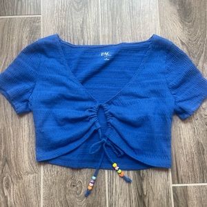 Royal Blue Tie PacSun Crop Top